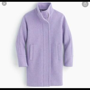 JCrew Stadium Cloth Cocoon Coat in Heather Purple